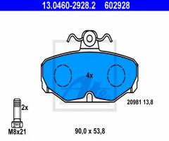 Ate 13.0460-2928 klocki hamulcowe ford sierra,scorpio tył, ford sierra hatchback (gbc, gbg)