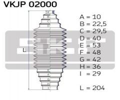 Skf vkjp 02000 osłona przekładni kierowniczej