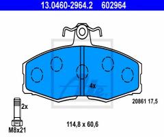 Ate 13.0460-2964 klocki hamulcowe skoda favorit, felicia, skoda favorit (781)