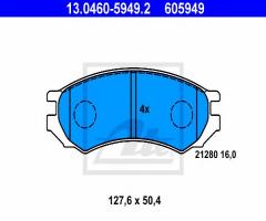 Ate 13.0460-5949 klocki hamulcowe nissan primera 90-96, nissan primera (p10)