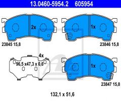 Ate 13.0460-5954 klocki hamulcowe mazda 626 91-02, ford usa probe ii (ecp), mazda mx-6 (ge)