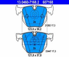 Ate 13.0460-7168 klocki hamulcowe bmw 7 e65/e66 02 - tył, bmw 7 (e65, e66, e67)