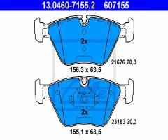 Ate 13.0460-7155 klocki hamulcowe bmw 3 e46 99-05, bmw x3 (e83), mg mg zt