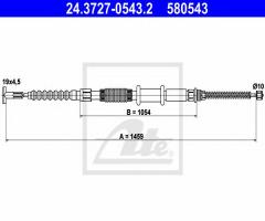 Ate 24.3727-0543 linka hamulca ręcznego fiat marea kombi 96-02 lt, fiat marea weekend (185)