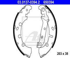 Ate 03.0137-0394 szczęki hamulcowe ford fiesta 00-08, ford fiesta iv (ja_, jb_)