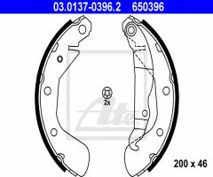 Ate 03.0137-0396 szczęki hamulcowe opel corsa c 00-06 (+abs), opel corsa c (f08, f68)