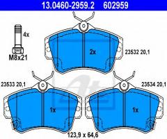 Ate 13.0460-2959 klocki hamulcowe chrysler pt cruiser 00-10, chrysler pt cruiser (pt_)