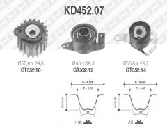 Snr kd452.07 zestaw rozrządu (z 2 paskami) ford mazda, ford escort vii (gal, aal, abl)