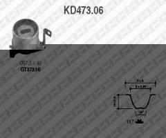 Snr kd473.06 zestaw rozrządu  hyundai, mitsubishi lancer iv (c6_a, c7_a)