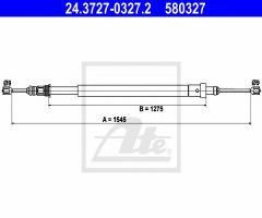 Ate 24.3727-0327 linka hamulca ręcznego citroen (p), citroËn xsara (n1)