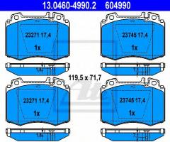 Ate 13.0460-4990 klocki hamulcowe mercedes w220 s-klasa 02-05, mercedes-benz klasa c t-model (s203)