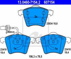 Ate 13.0460-7154 klocki hamulcowe vw sharan 01- z czuj., ford galaxy (wgr), seat alhambra (7v8, 7v9)