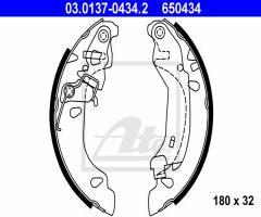 Ate 03.0137-0434 szczęki hamulcowe fiat panda 03- (-abs), fiat panda (169)