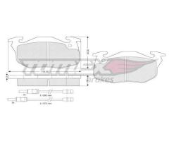 Tomex 10341 klocki hamulc. citroen zx  91-97 z czuj., citroËn ax (za-_), mega club