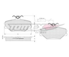Tomex 10392 klocki hamulc. fiat tipo, tempra  88-93 z czuj., fiat panda (141a_), lancia dedra (835)