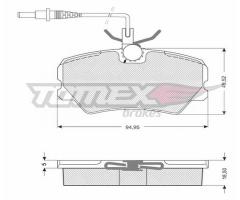 Tomex 10441 klocki hamulc. peugeot 405  92-95 z czuj., citroËn zx (n2), peugeot 306 (7b, n3, n5)