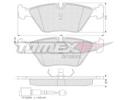 Tomex 10691 klocki hamulc. bmw 5 e34  88-97 z czuj., bmw 3 (e36)