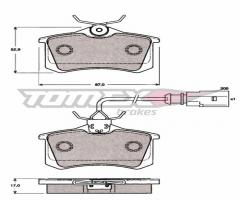Tomex 10782 klocki hamulc. vw sharan  00- tył, seat ibiza iv (6l1)