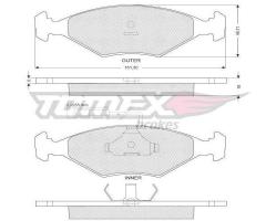 Tomex 10791 klocki hamulc. fiat palio,siena  97-, fiat siena (178_)