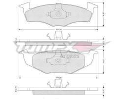 Tomex 10851 klocki hamulc. vw polo,golf  96-, seat cordoba (6k1, 6k2), vw golf iii (1h1)