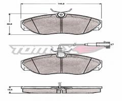 Tomex 11721 klocki hamulc. fiat ducato 10,14  99-02, citroËn jumper autobus (230p)