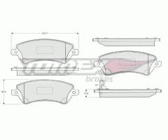 Tomex 1374 klocki hamulc. toyota corolla  02-06, toyota corolla (_e11_)