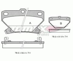 Tomex 1377 klocki hamulcowe toyota yaris 99- corolla e12 tył, toyota celica (zzt23_)