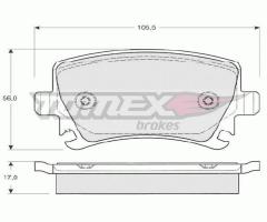 Tomex 1395 klocki hamulc. vw passat  05- tył