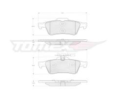 Tomex 1428 klocki hamulc. ford focus ii  04- tył, citroËn c5 iii (rd_), ford c-max (dm2)