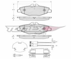 Tomex 1429 klocki hamulc. mercedes w211 e-klasa  02- z czuj., mercedes-benz klasa e (w211)