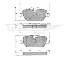 Tomex 1434 klocki hamulc. bmw 3 e90  05- tył, bmw 3 (e90)
