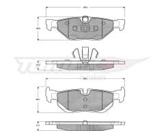 Tomex 1436 klocki hamulc. bmw 3 e90  05- tył, bmw 1 (e81)
