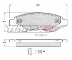 Tomex 1437 klocki hamulc. toyota aygo  05-, citroËn c1 (pm_, pn_), peugeot 107