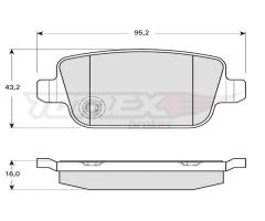 Tomex 1448 klocki hamulc. ford mondeo  07- tył, ford focus ii (da_), volvo s80 ii (as)