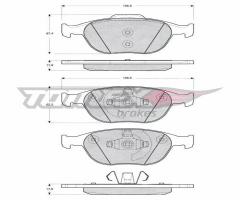 Tomex 1449 klocki hamulc. ford transit connect  02-, ford focus (daw, dbw)