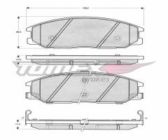 Tomex 1454 klocki hamulc. hyundai santa fe  01-06 przód, hyundai h-1 / starex