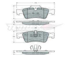 Tomex 1458 klocki hamulc. mercedes w164 ml-klasa  05- tył, mercedes-benz klasa gl (x164)