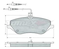 Tomex 1468 klocki hamulc. peugeot 407  04- z czuj., citroËn c5 iii (rd_), peugeot 407 (6d_)