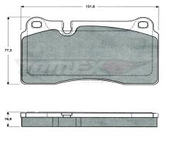 Tomex 1473 klocki hamulc. vw touareg  05- przód, vw touareg (7la, 7l6, 7l7)