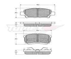 Tomex 1487 klocki hamulc. mitsubishi lancer  03- tył, mitsubishi lancer sedan (cs_a, ct0)