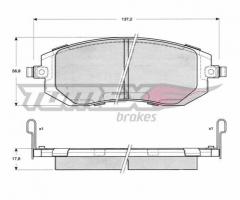 Tomex 1494 klocki hamulc. subaru forester  02-, subaru forester (sf)
