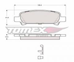 Tomex 1546 klocki hamulc. subaru forester  97-02 tył, subaru forester (sf)
