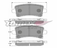 Tomex 1636 klocki hamulc. opel insignia  08- tył, opel insignia