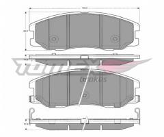 Tomex 1642 klocki hamulc. opel antara  06- przód, chevrolet captiva (c100, c140), opel antara