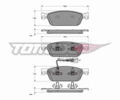 Tomex 1646 klocki hamulc. vw t5  09- przód, vw multivan v (7hm, 7hn, 7hf, 7ef, 7em, 7en)