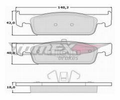 Tomex 1694 klocki hamulc. renault clio iv  12- przód, dacia logan ii, renault clio iv