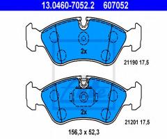 Ate 13.0460-7052 klocki hamulcowe opel vectra a,b 88-99, daewoo espero (klej)