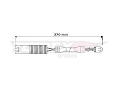 Tomex 3031 czujnik klock. hamulc. bmw 7 e38 przód, alpina b10 (e39), bmw 5 (e39)