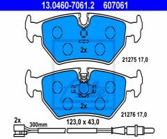 Ate 13.0460-7061 klocki hamulcowe fiat ulysse 94-02 tył z czuj., citroËn evasion (22, u6)