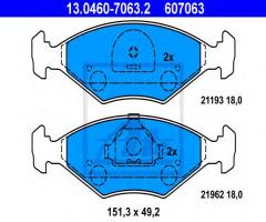 Ate 13.0460-7063 klocki hamulcowe fiat fiorino 93-01, fiat fiorino (147)